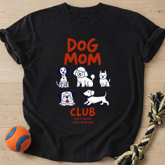Dog Mom Club T-Shirt โ Black t-shirt