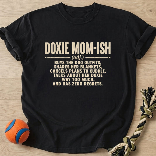 Doxie Mom Ish T-Shirt โ Black t-shirt