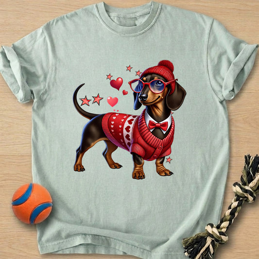 Doxie Valentines T-Shirt – Bay t-shirt