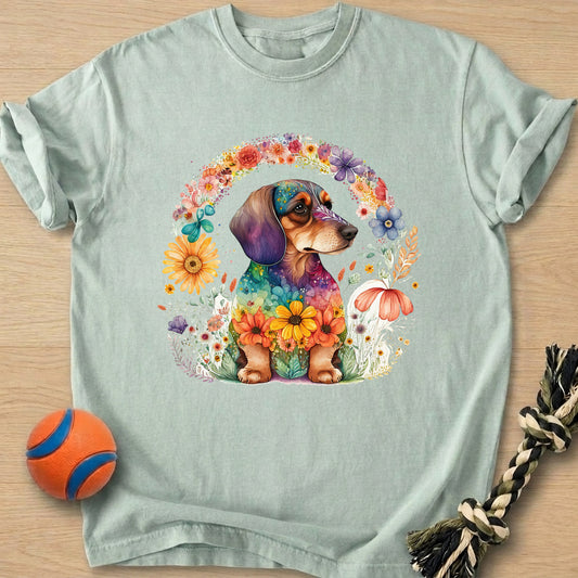 Flowers Doxie T-Shirt – Bay t-shirt