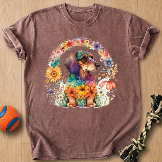 Flowers Doxie T-Shirt โ Espresso t-shirt