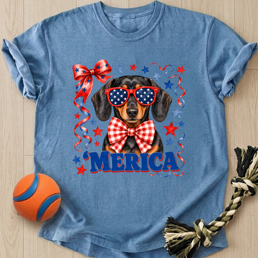 Merica Doxie T-Shirt โ Bluejean t-shirt