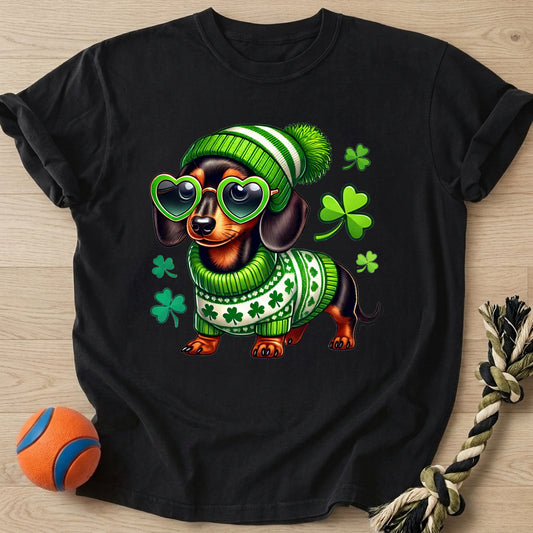 St. Patricks Doxie T-Shirt โ Black t-shirt