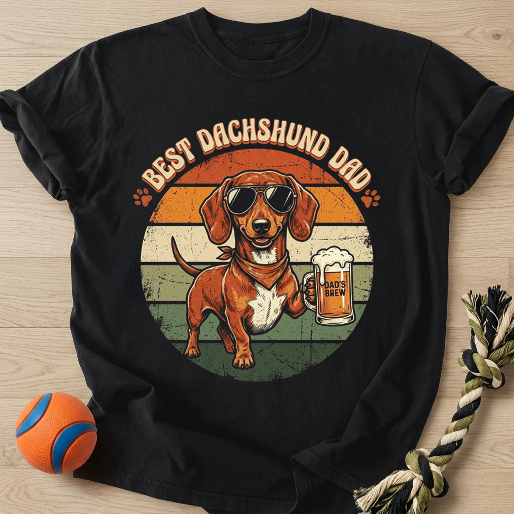 Best Dachshund Dad Beer Shirt | Funny Doxie Dad Gift
