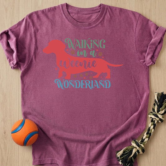 Walking Weenie T-Shirt โ Berry t-shirt