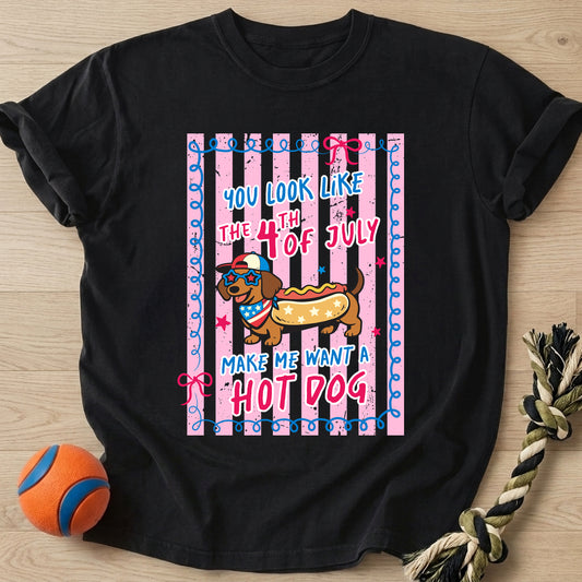 Want A Hot Dog T-Shirt โ Black t-shirt