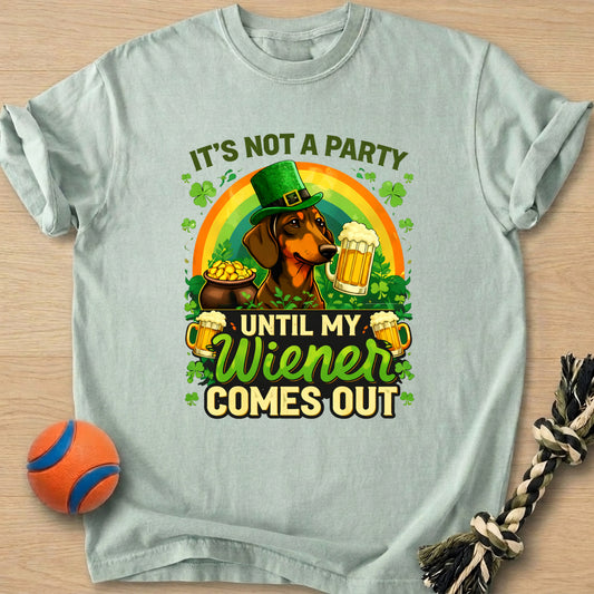 Wiener Comes Out T-Shirt โ Bay t-shirt