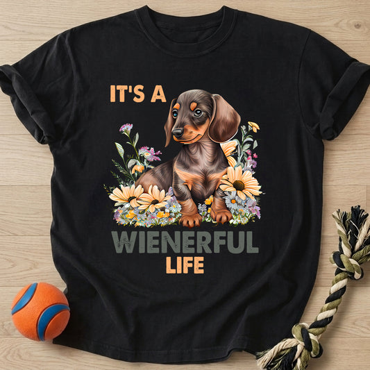 Wienerful Life T-Shirt โ Black t-shirt