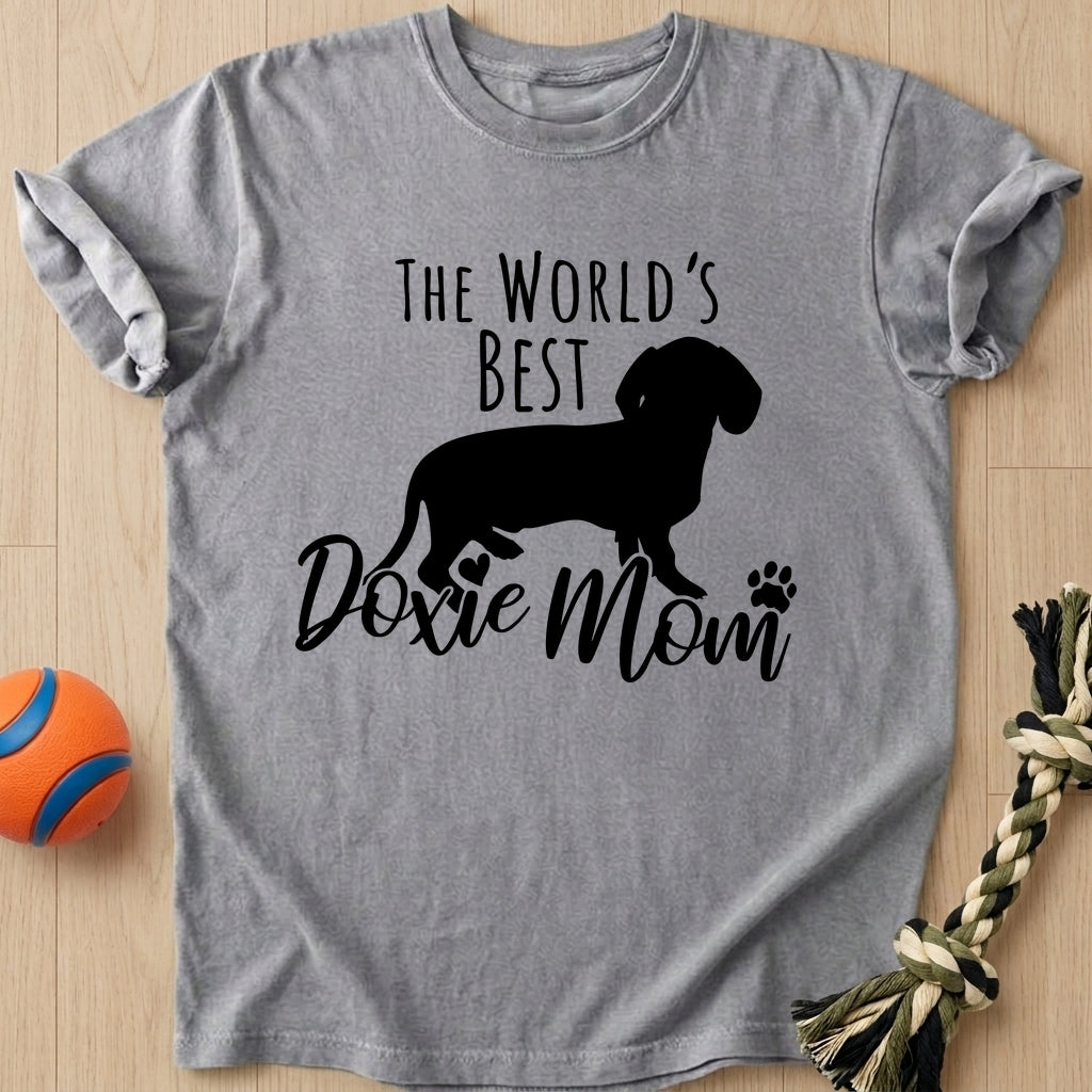 Best Doxie Mom T-Shirt – Grey t-shirt