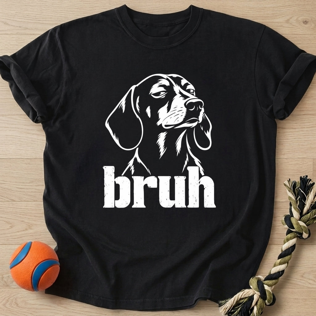 Bruh Doxie T-Shirt – Black t-shirt