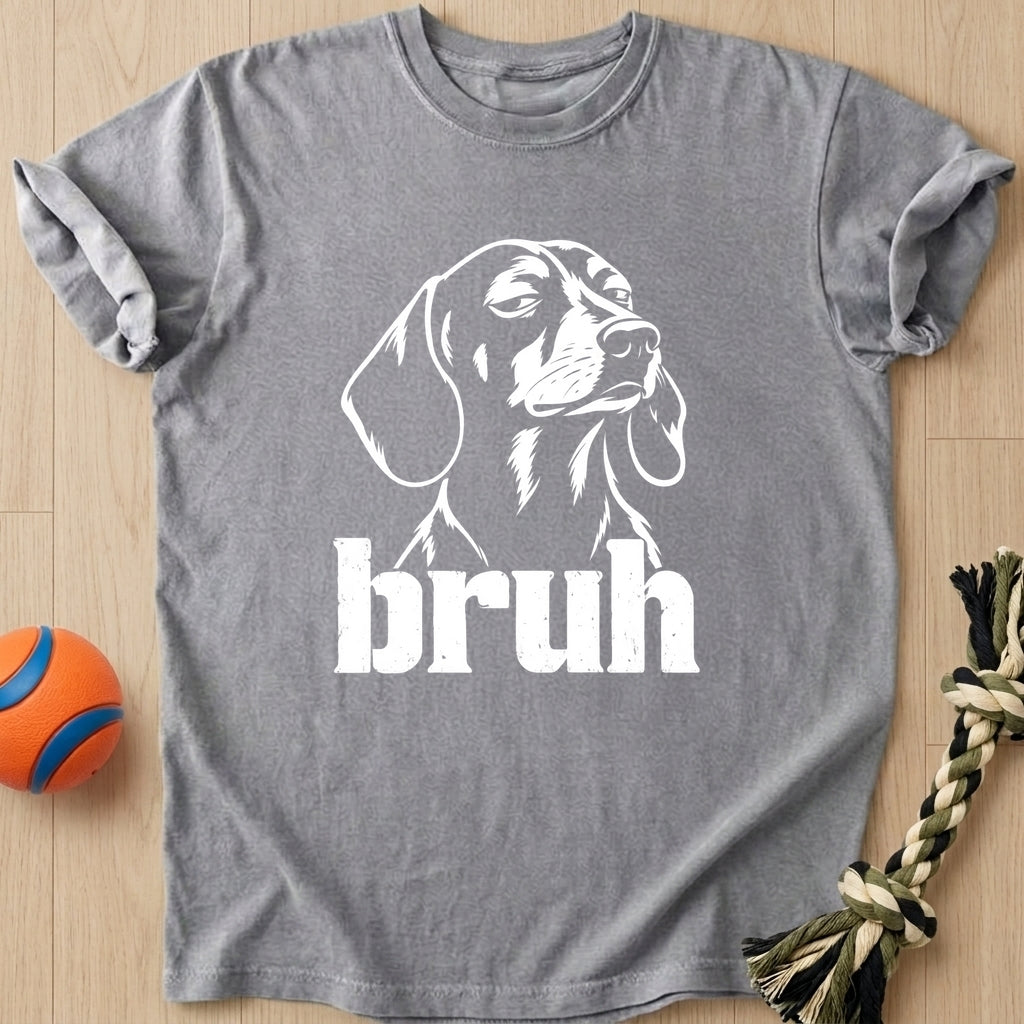 Bruh Doxie T-Shirt – Grey t-shirt