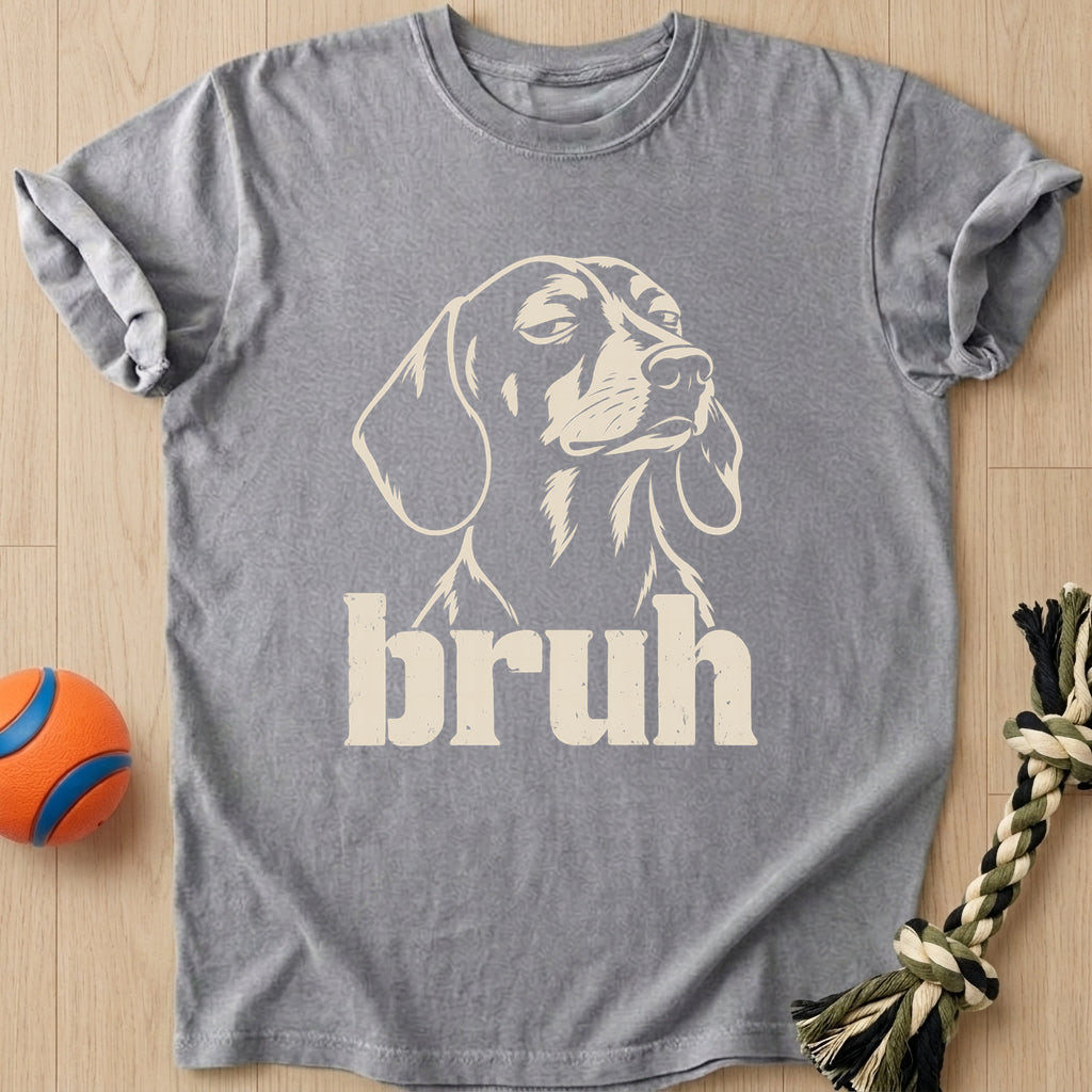 Bruh Doxie Cream T-Shirt – Grey t-shirt