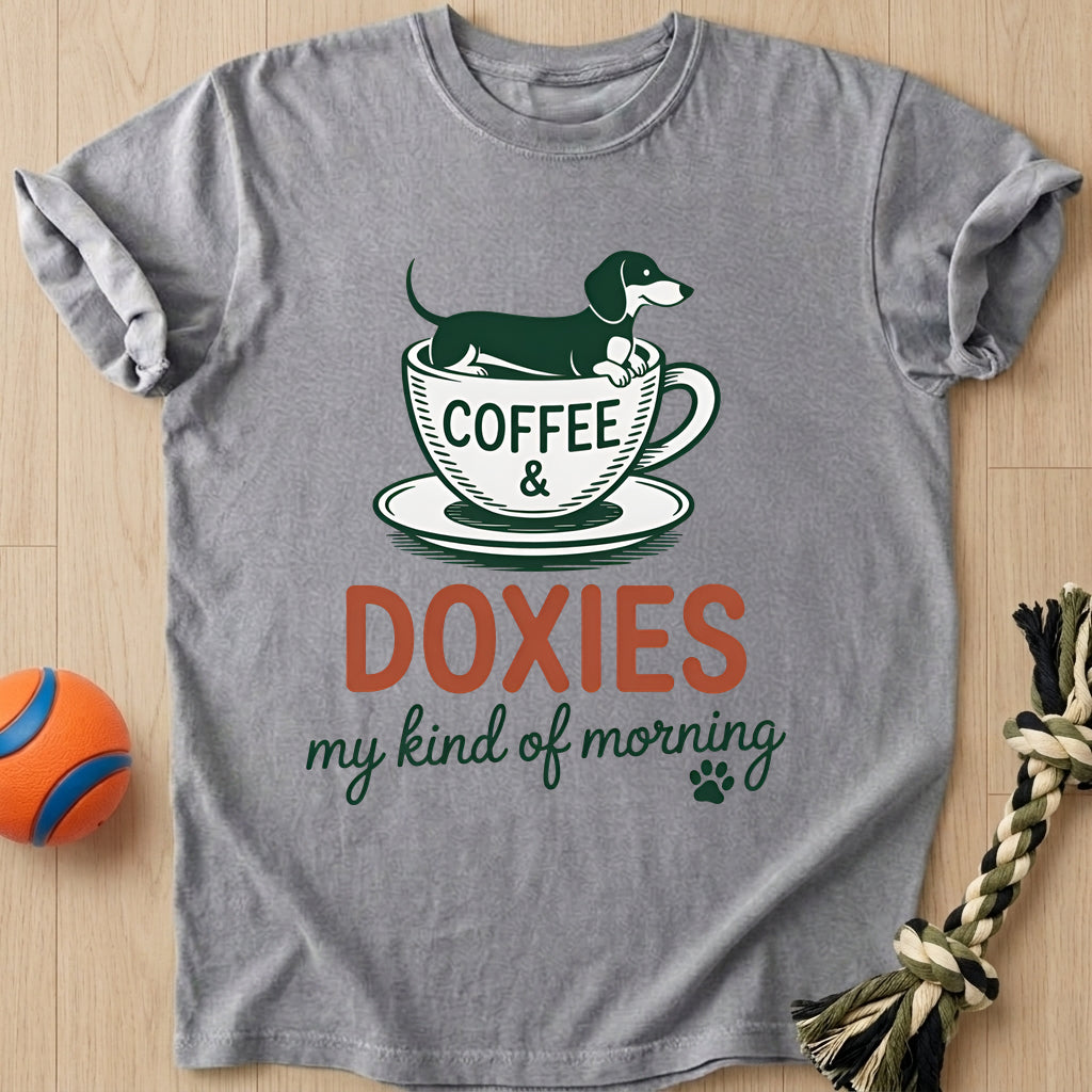 Coffie Doxies T-Shirt – Grey t-shirt