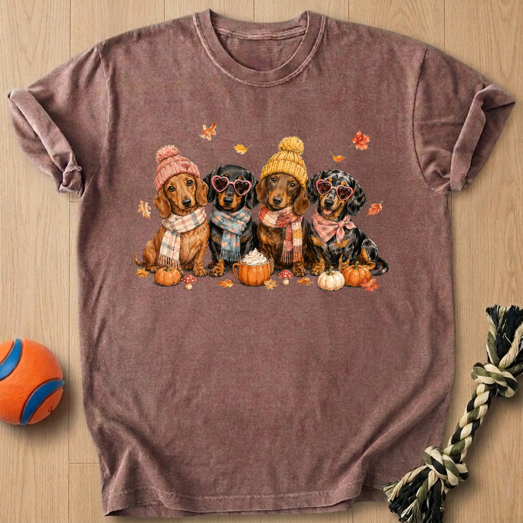 Dachshunds Fall T-Shirt – Espresso t-shirt