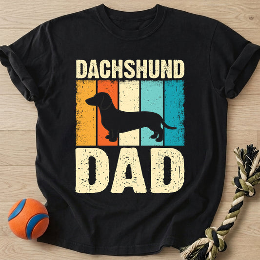 Dachshund Dad T-Shirt – Black t-shirt