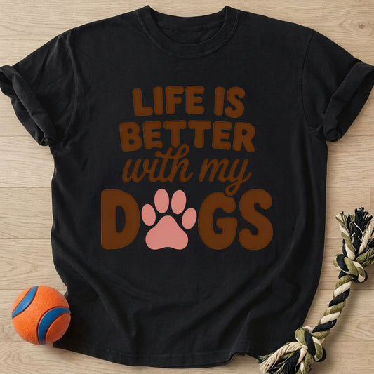 Dogs Life T-Shirt – Black t-shirt
