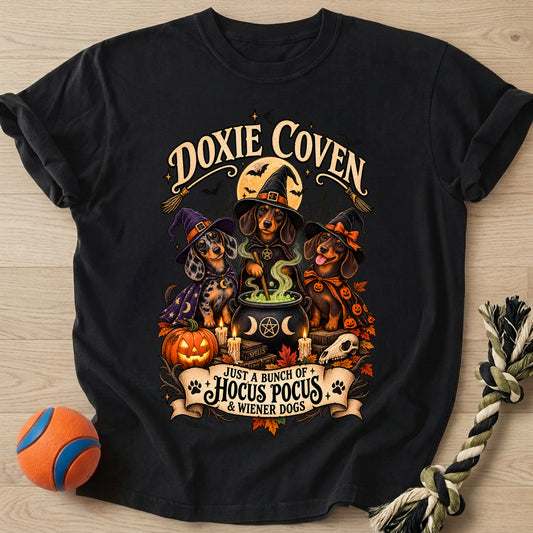 Doxie Coven T-Shirt – Black t-shirt