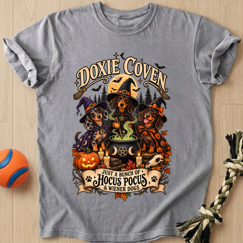 Doxie Coven T-Shirt – Grey t-shirt