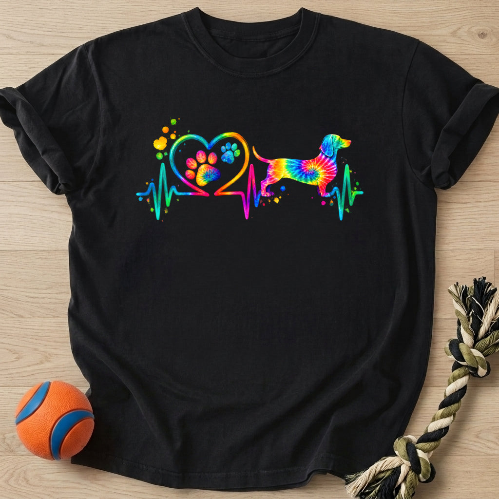 Doxie Heartbeat T-Shirt – Black t-shirt