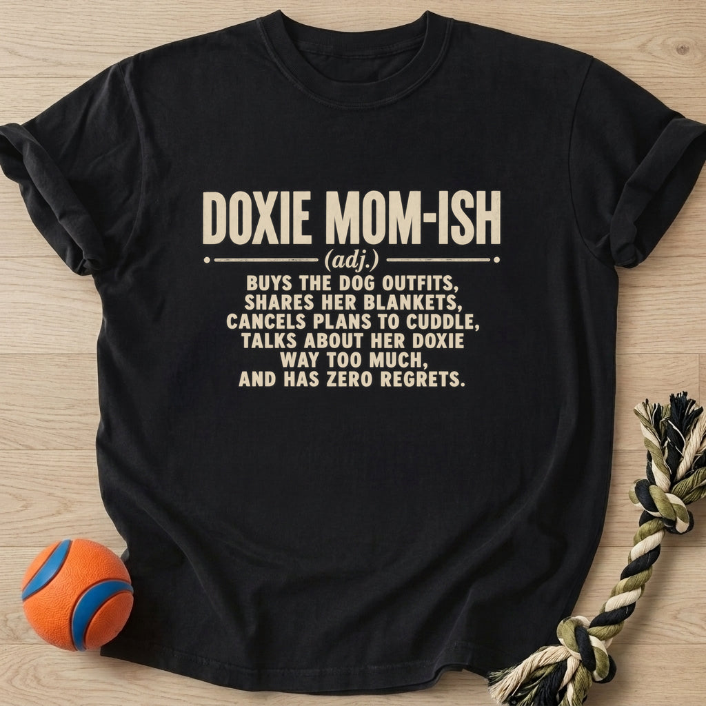 Doxie Mom Ish T-Shirt – Black t-shirt