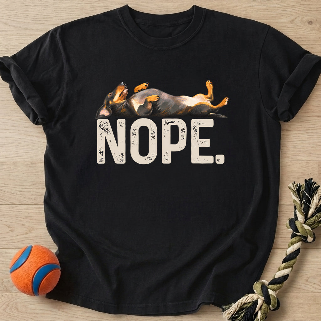 Doxie Nope T-Shirt – Black t-shirt