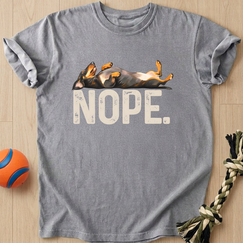 Doxie Nope T-Shirt – Grey t-shirt