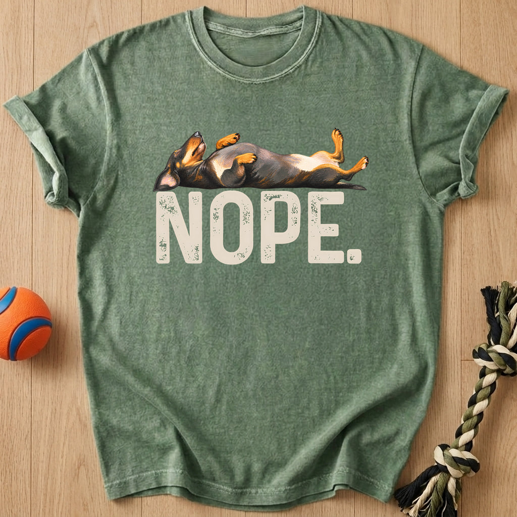 Doxie Nope T-Shirt – Moss t-shirt