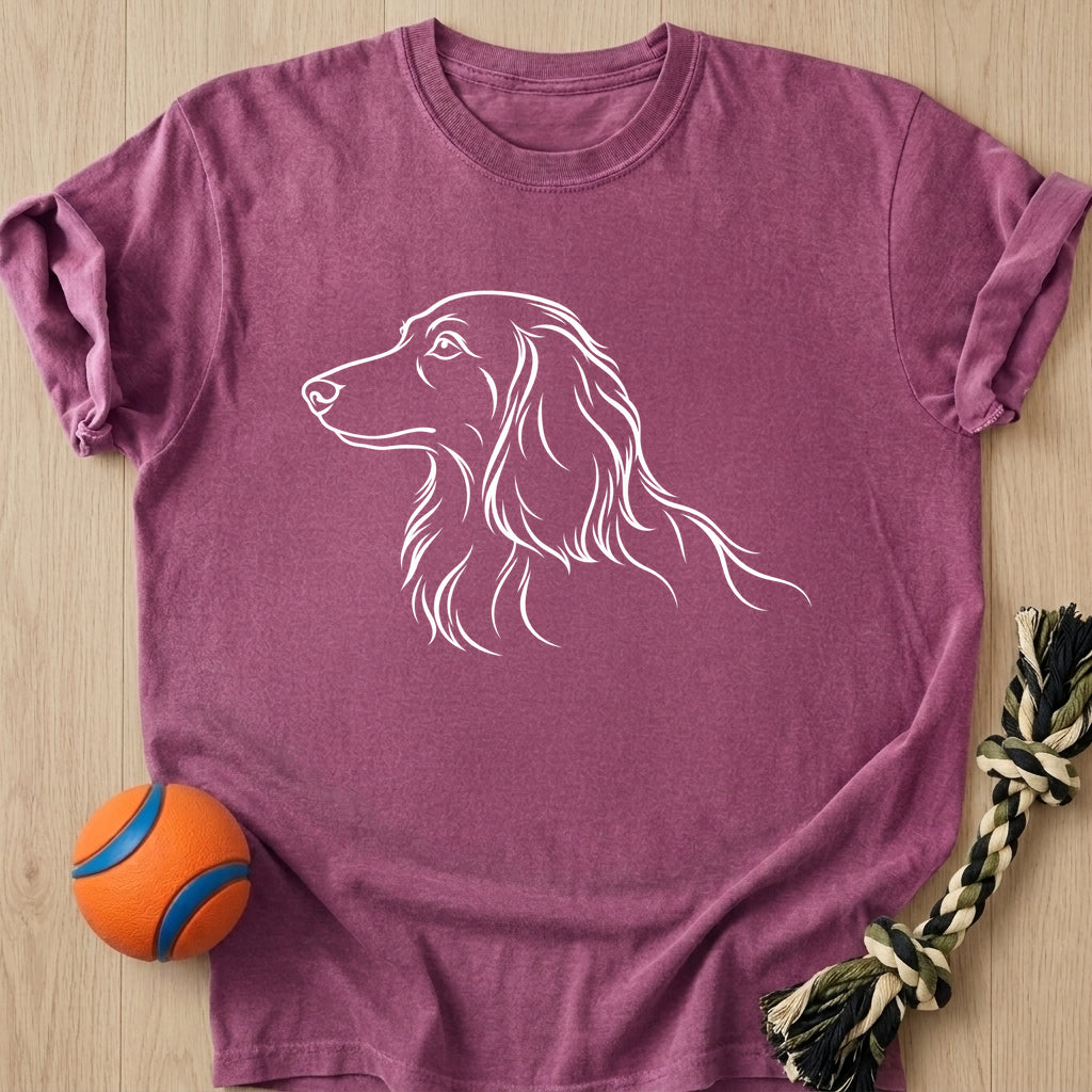 Doxie Outline T-Shirt – Berry t-shirt
