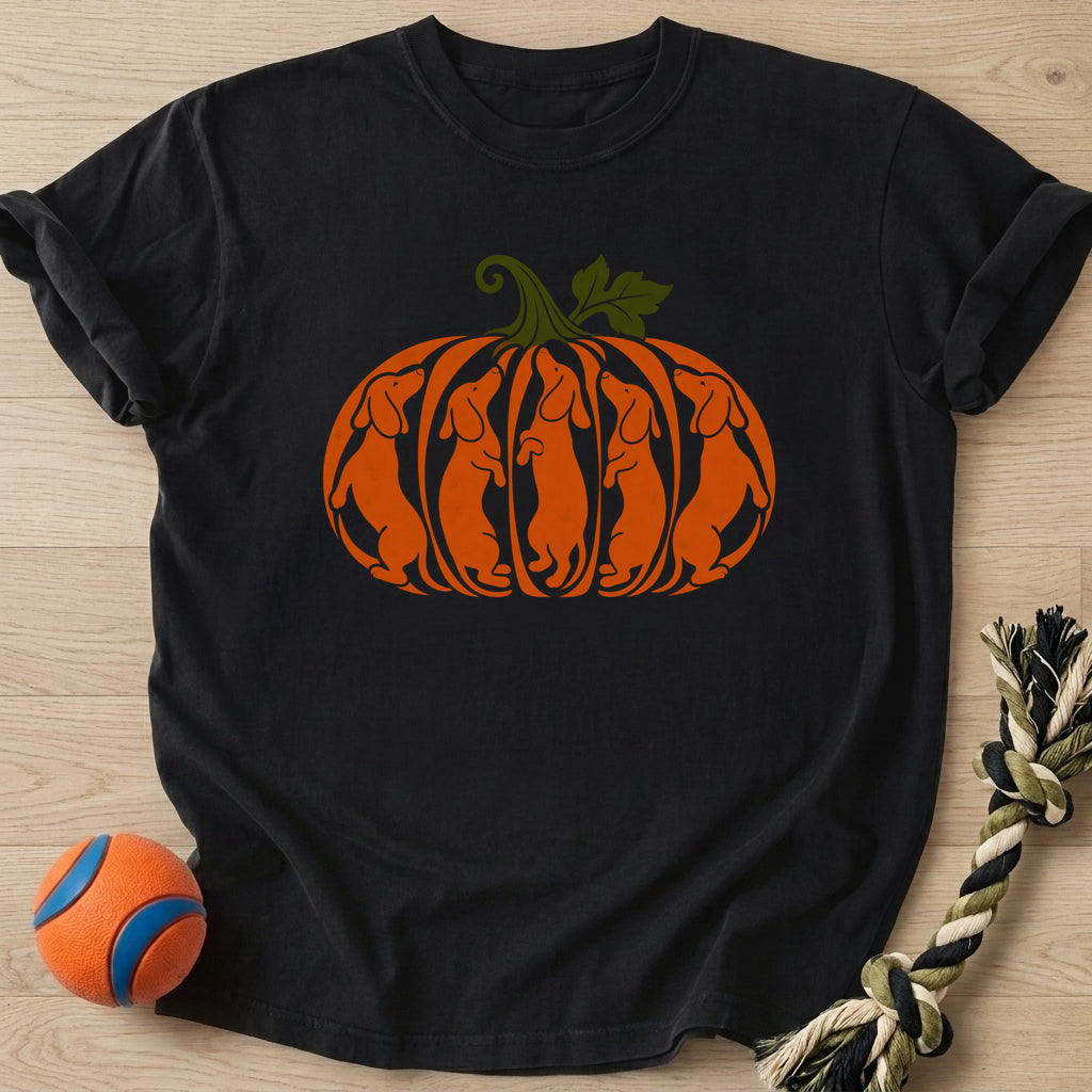Doxie Pumpkin T-Shirt – Black t-shirt