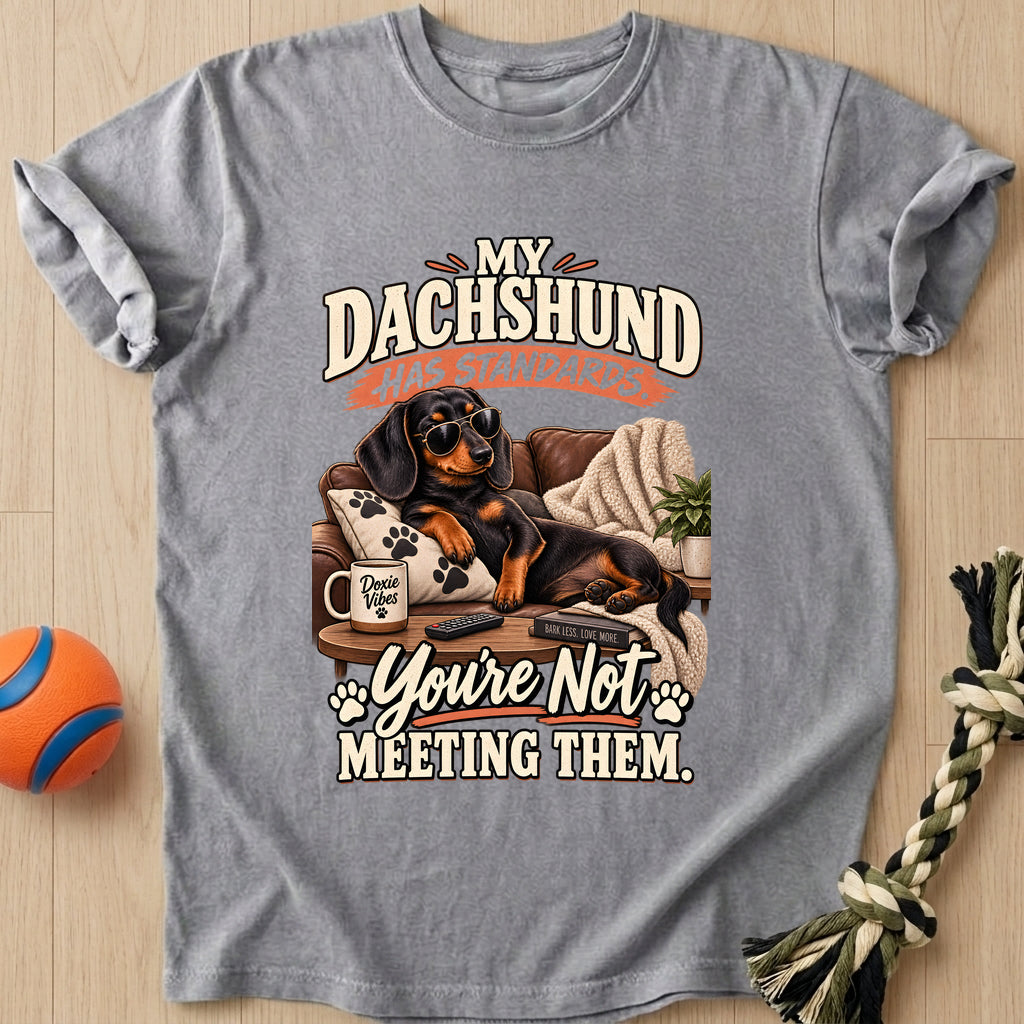 Doxie Standards T-Shirt – Grey t-shirt
