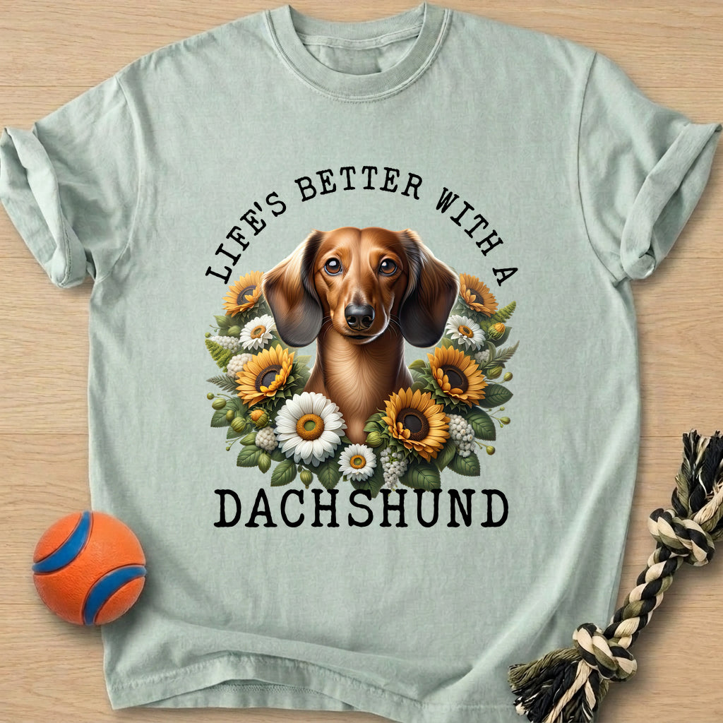 Doxie Sunflower T-Shirt – Bay t-shirt