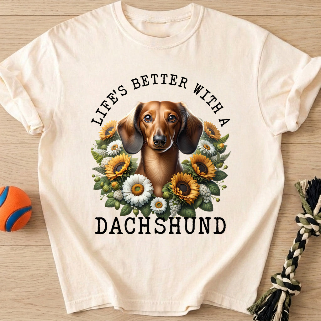 Doxie Sunflower T-Shirt – Ivory t-shirt