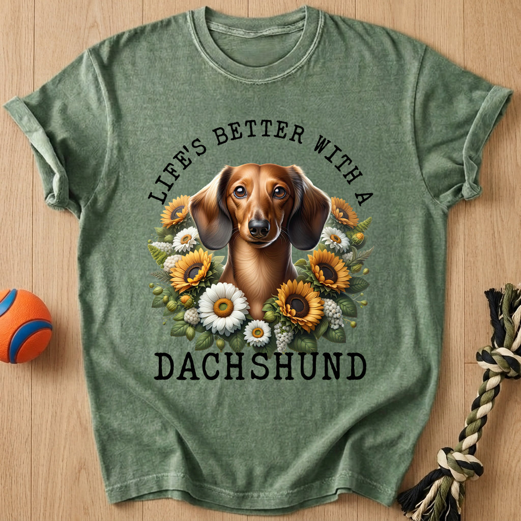 Doxie Sunflower T-Shirt – Moss t-shirt