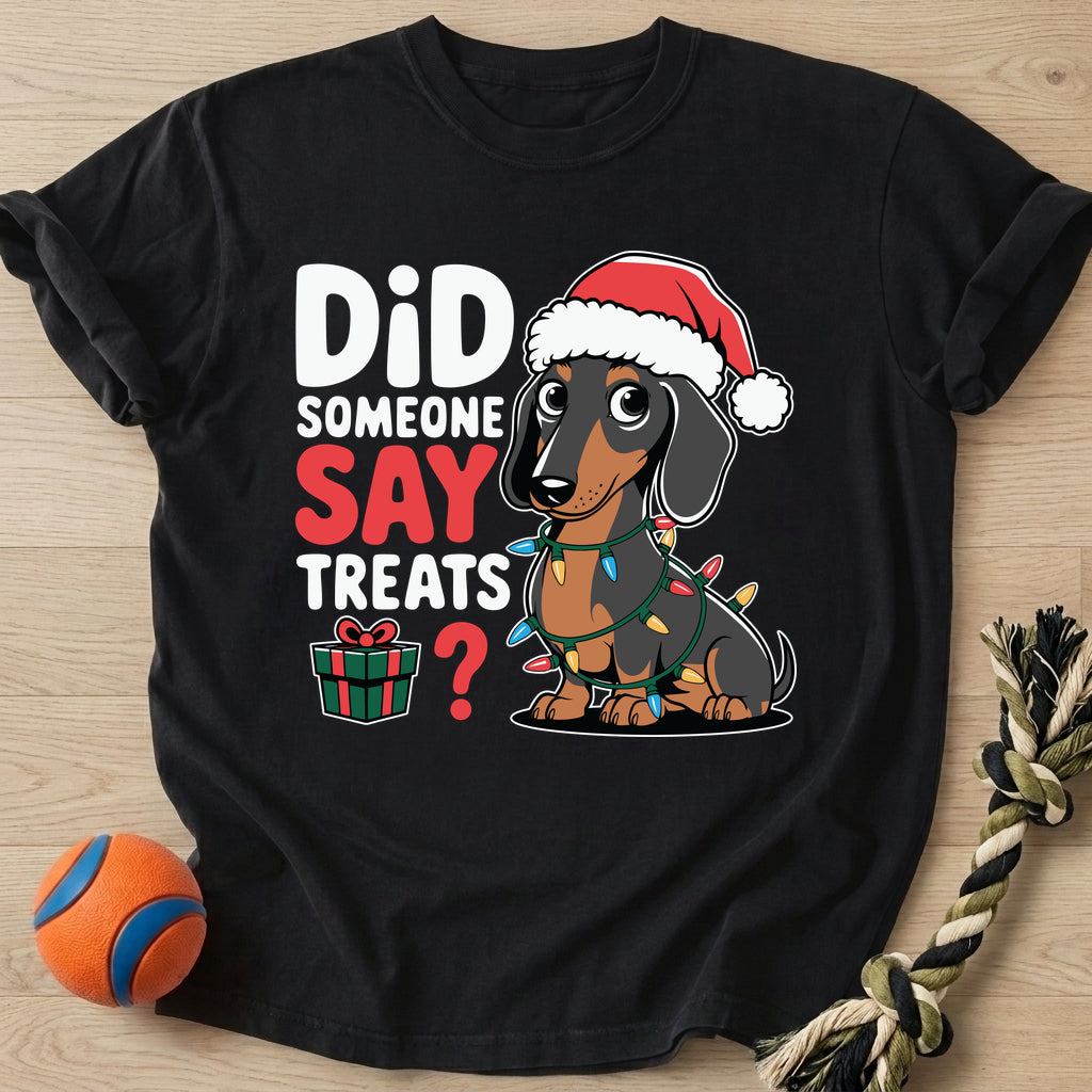 Doxie Treats T-Shirt – Black t-shirt