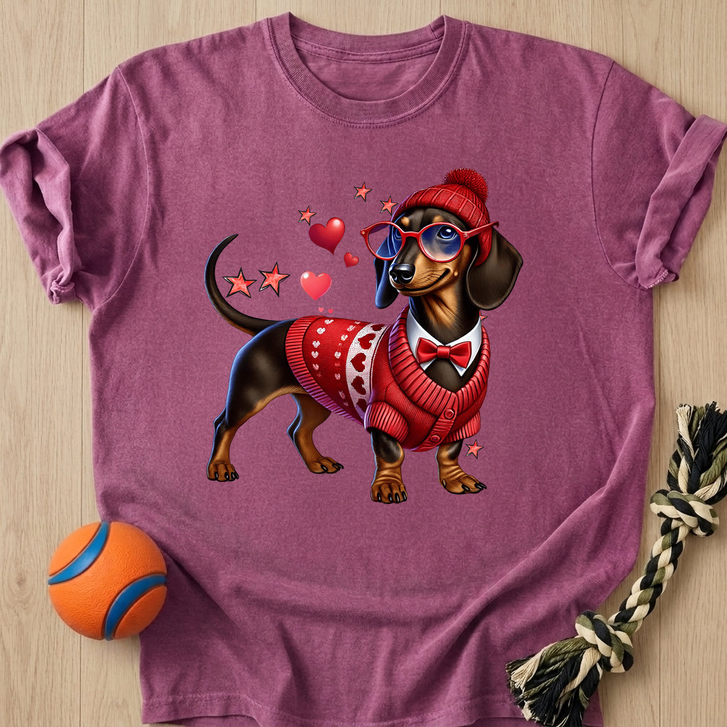 Doxie Valentines T-Shirt – Berry t-shirt