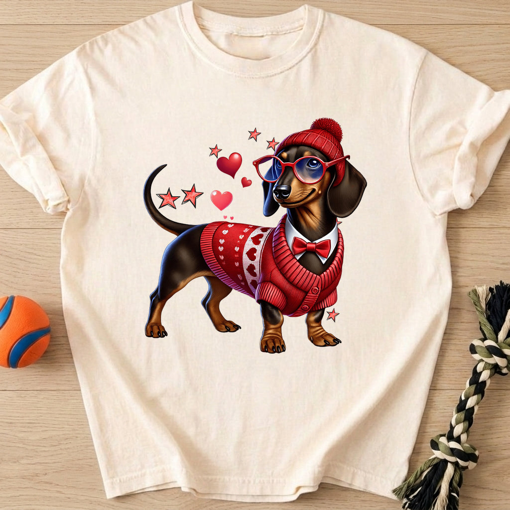 Doxie Valentines T-Shirt – Ivory t-shirt