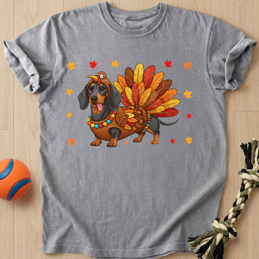 Doxie Turkey T-Shirt – Grey t-shirt