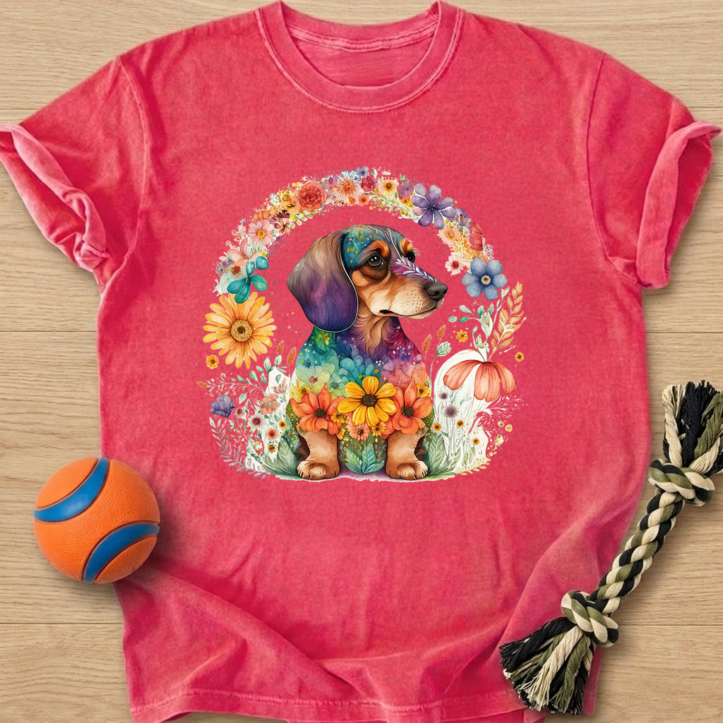Flowers Doxie T-Shirt – Watermelon t-shirt