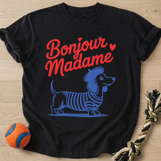 French Doxie T-Shirt – Black t-shirt