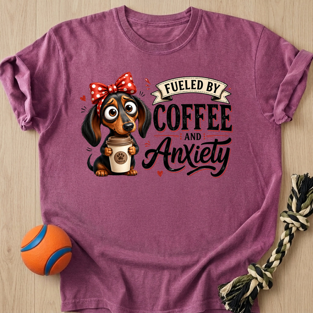 Fueled By Coffee T-Shirt – Berry t-shirt