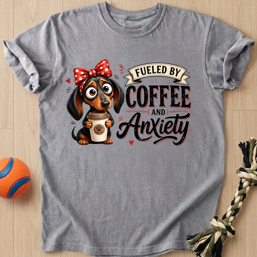 Fueled By Coffee T-Shirt – Grey t-shirt