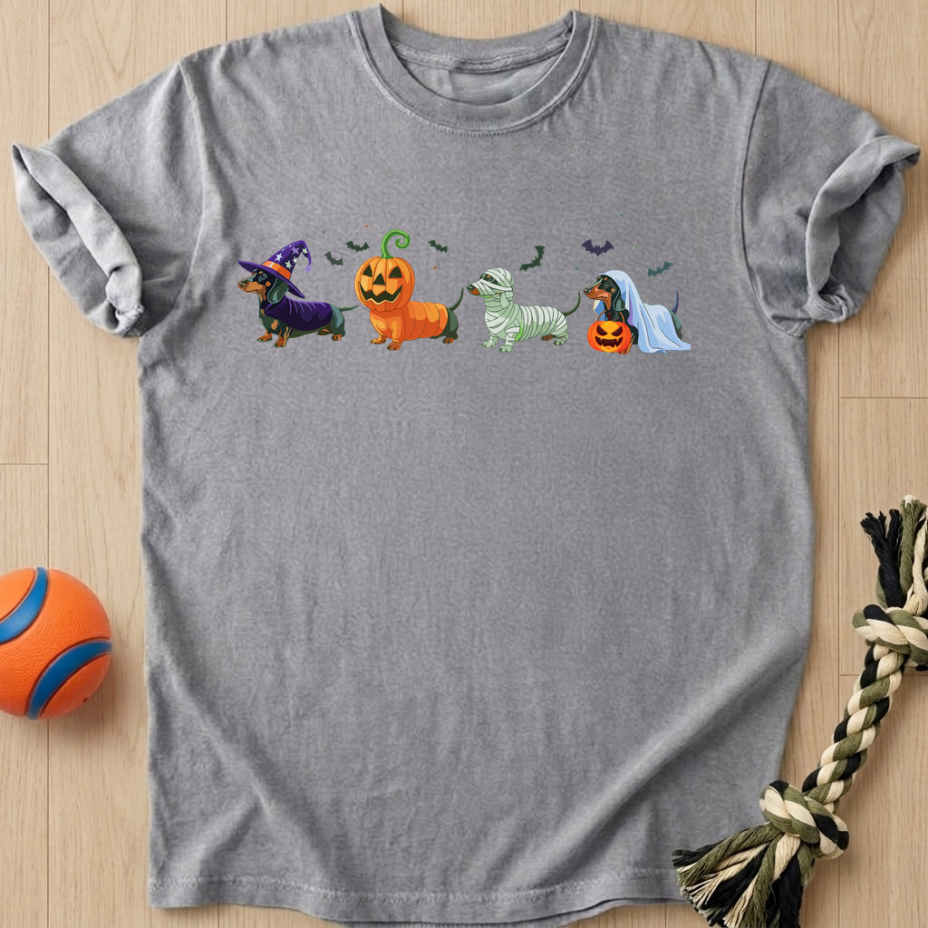 Halloween Doxies T-Shirt – Grey t-shirt