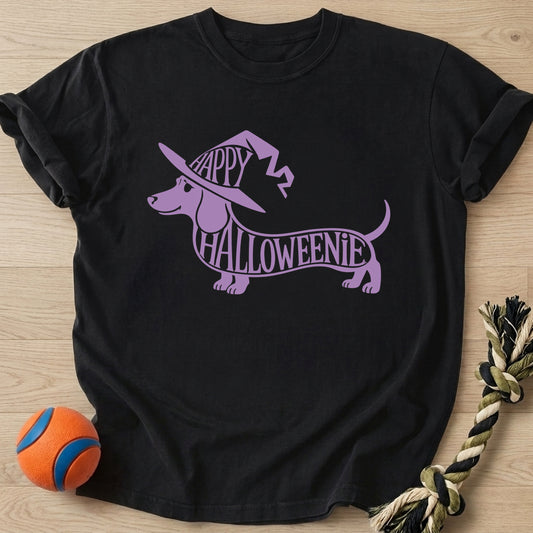 Happy Halloweenie T-Shirt – Black t-shirt