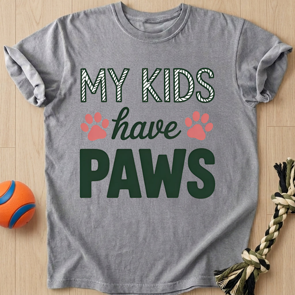 Kids Paws T-Shirt – Grey t-shirt