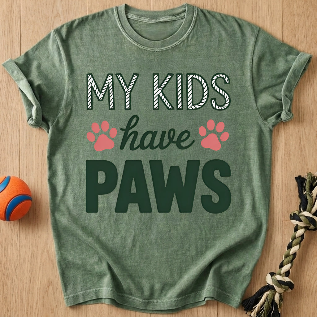 Kids Paws T-Shirt – Moss t-shirt