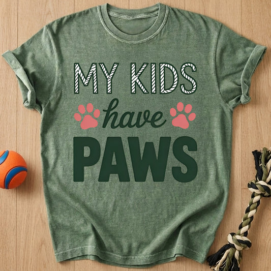 Kids Paws T-Shirt – Moss t-shirt