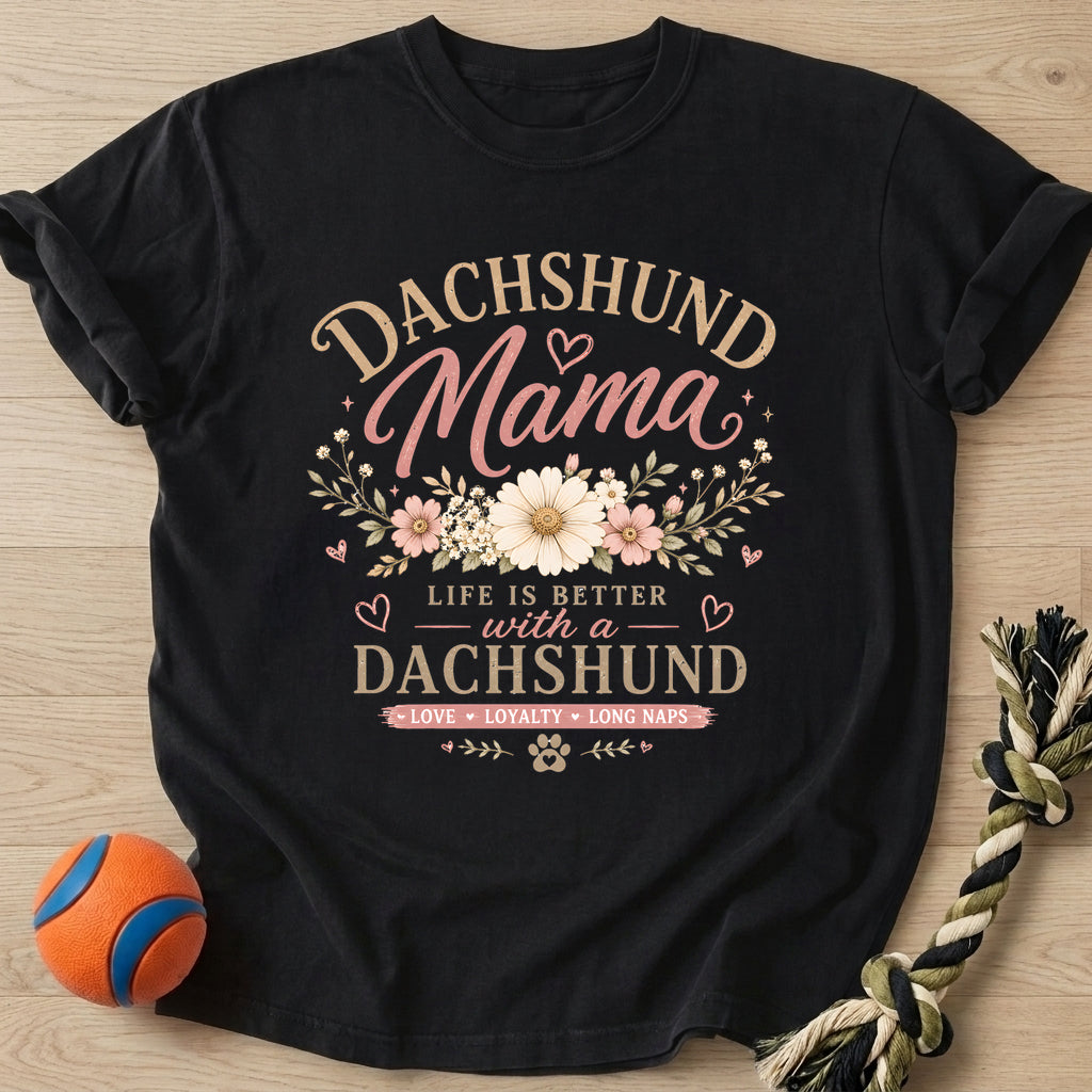 Mama Flowers T-Shirt – Black t-shirt