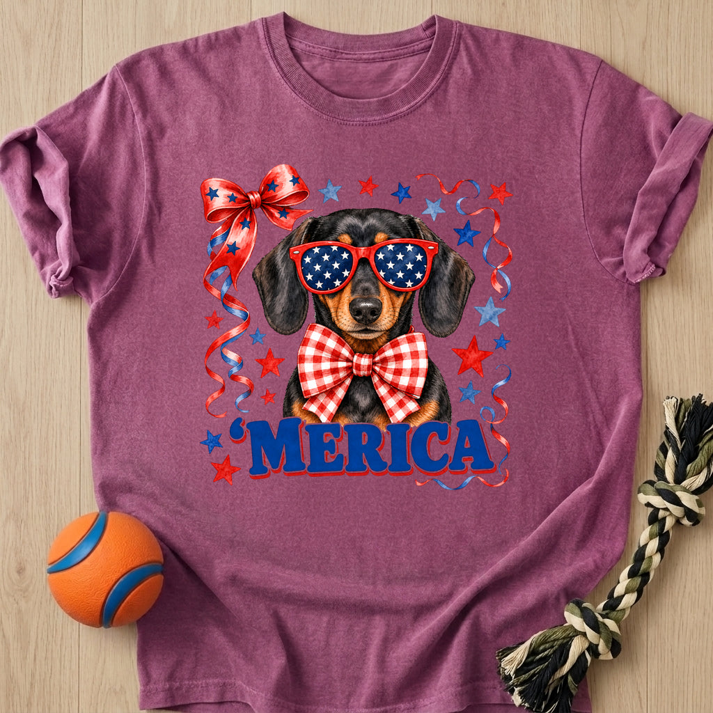 Merica Doxie T-Shirt – Berry t-shirt