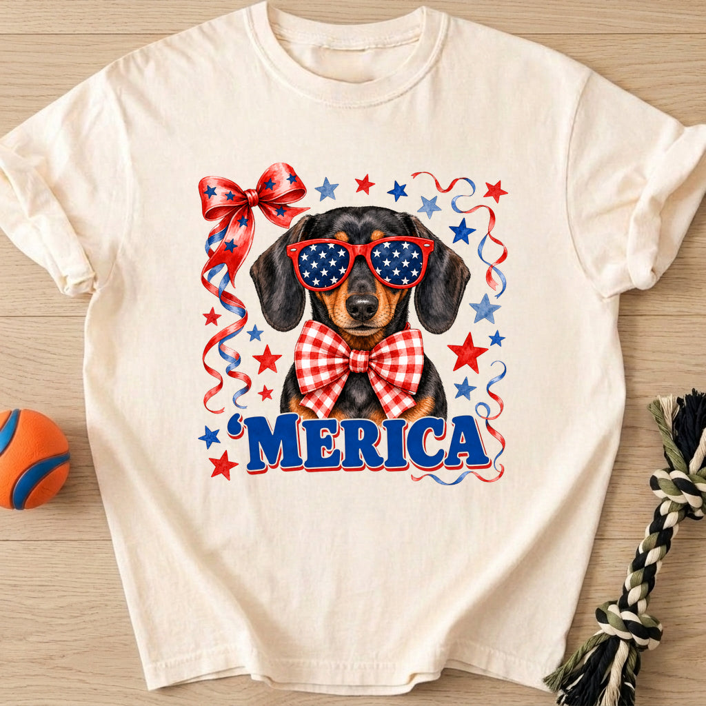 Merica Doxie T-Shirt – Ivory t-shirt