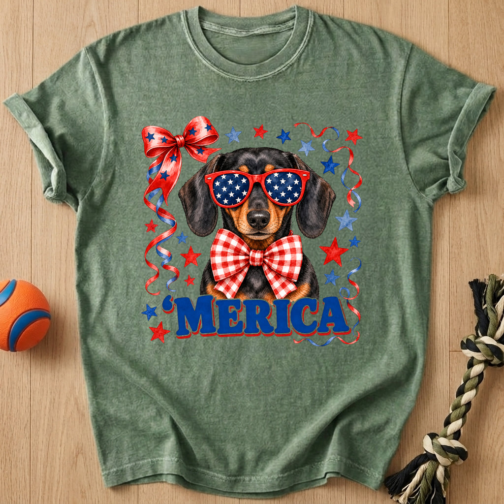 Merica Doxie T-Shirt – Moss t-shirt